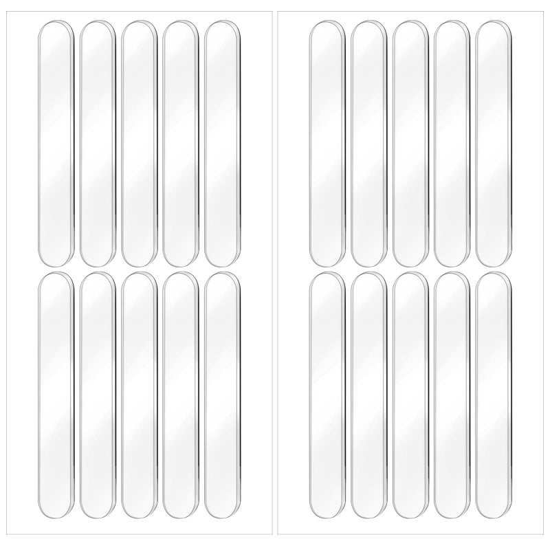 Aysatogc 20PCS Cabinet Door Bumpers, Clear Rubber Bumpers Stripes Chair Wall Protector Self Adhesive Doors Slam Preventer for Sound Dampening Buffer Pads Fridge Doors Stopper Slam Silencer - Image 1